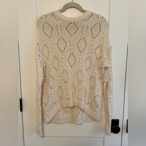 LOFT Knit Sweater Cream Size Small